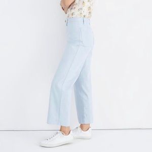 Madewell Emmett Slim Wide Leg Crop in Speckle Blue